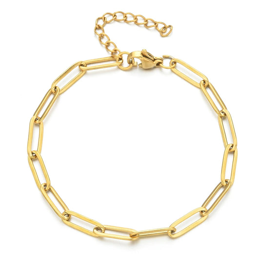 ZMZY Boho Stainless Steel Chain Bracelets For Man Women Gold Color Jewelry DIY Oval Chain Adjustable - YDKM