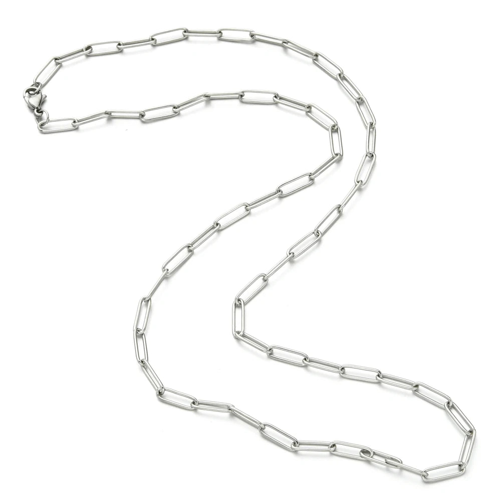 ZMZY Boho Stainless Steel Chain Bracelets For Man Women Gold Color Jewelry DIY Oval Chain Adjustable - YDKM