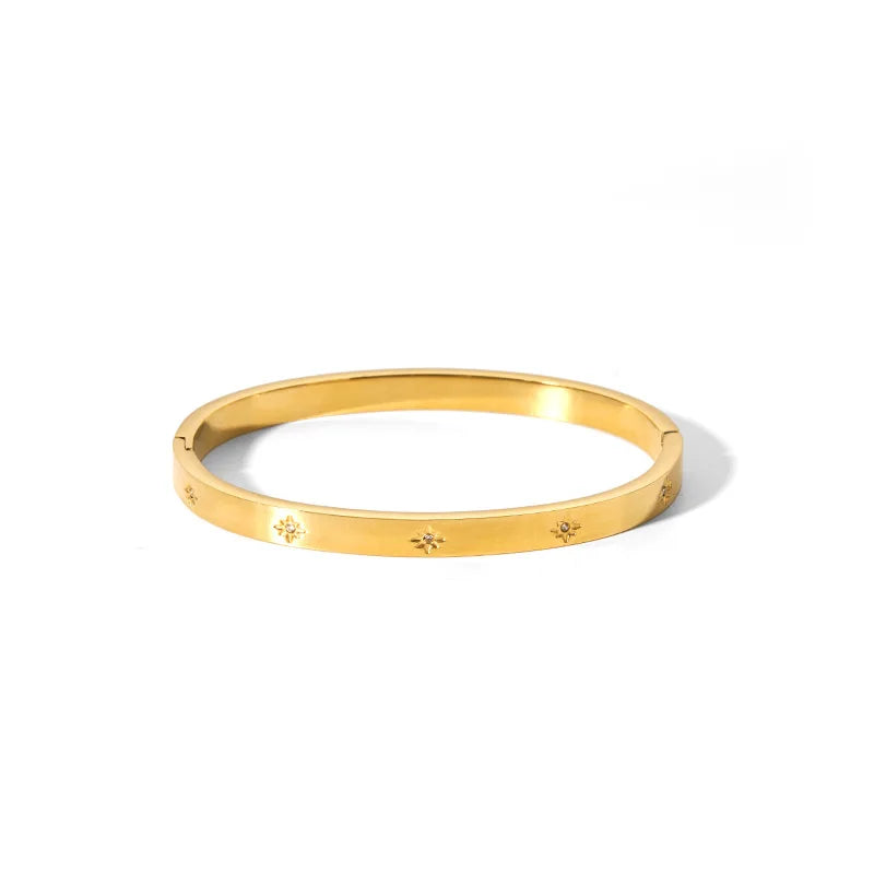New Waterproof Cubic Zirconia Bangles Stainless Steel Bracelets Tarnish Free  Jewelry for Women Factory Wholesales Customize - YDKM