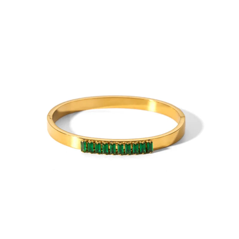 New Waterproof Cubic Zirconia Bangles Stainless Steel Bracelets Tarnish Free  Jewelry for Women Factory Wholesales Customize - YDKM