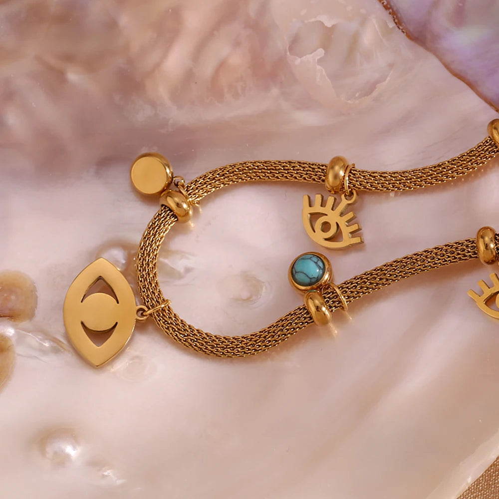 Septum Bead Turquoise Eye Necklace - YDKM