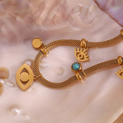 Septum Bead Turquoise Eye Necklace - YDKM