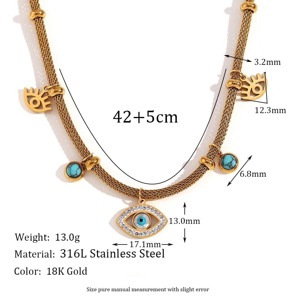 Septum Bead Turquoise Eye Necklace - YDKM