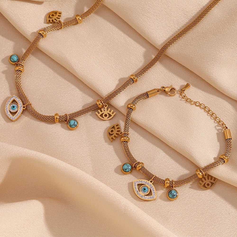 Septum Bead Turquoise Eye Necklace - YDKM