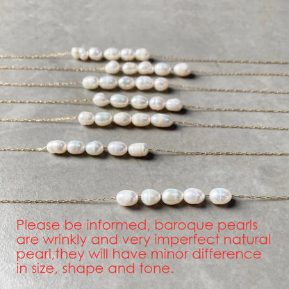 eManco Hot Simple 5 Create Pearls Choker Necklaces Wedding Bride Jewelry Women's Gold Color Chocker Necklace Female Party Gift - YDKM