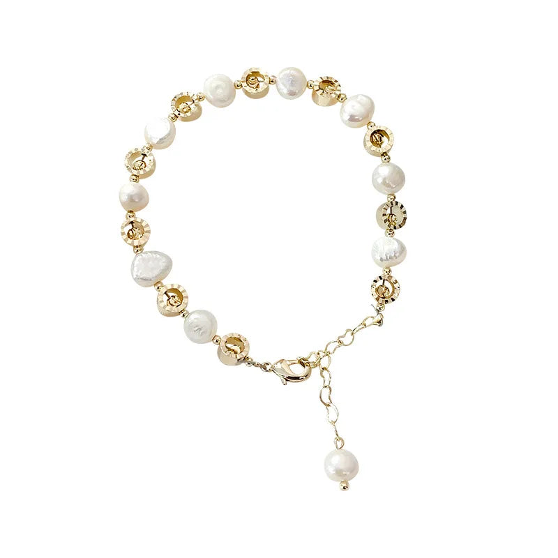High Quality Fashion Natural Freshwater Pearl 14K Gold Filled Female Charm Bracelet Jewelry For Women Christmas Gifts - YDKM