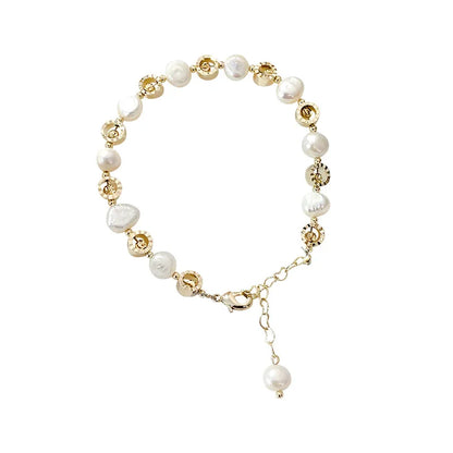 High Quality Fashion Natural Freshwater Pearl 14K Gold Filled Female Charm Bracelet Jewelry For Women Christmas Gifts - YDKM